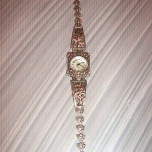 Ladies Elegant Marcasite Watch Quartz Japan Movt